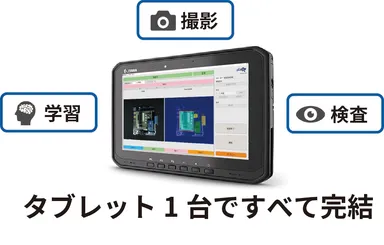 タブレット1台で撮影から検査まで全て完結