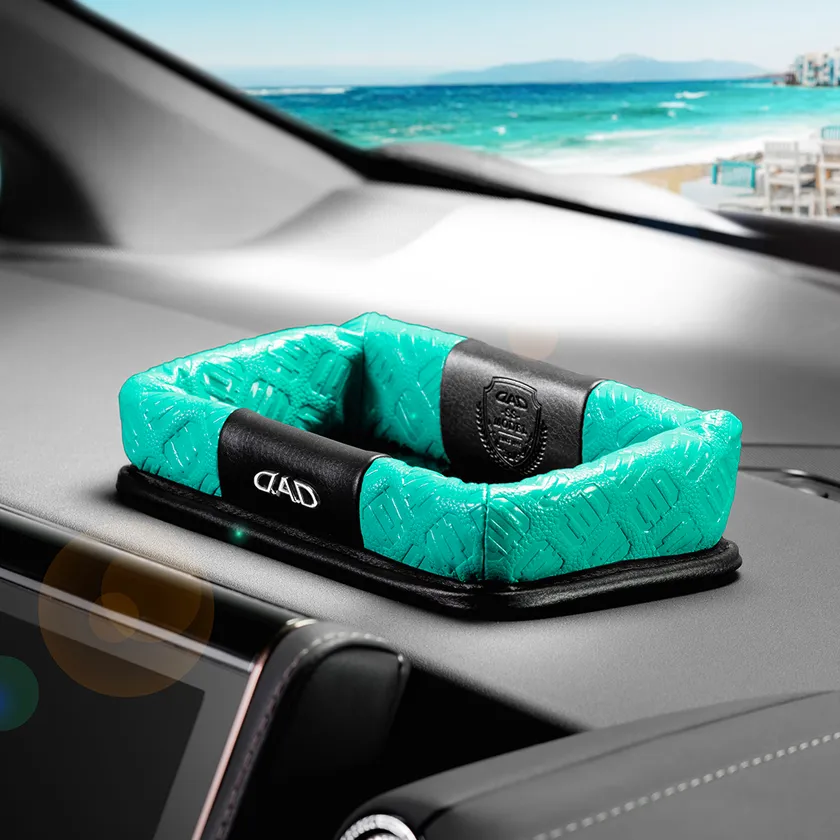 ラウンジトレー SSモデル モノグラムレザーオーシャンブルー【HA748-01-01】