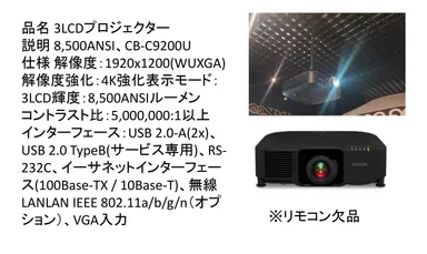 景品：高性能プロジェクター