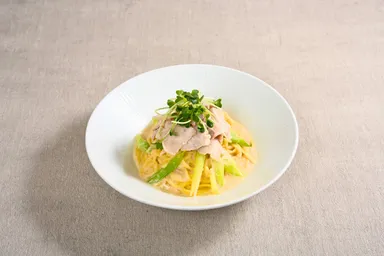 味噌豆乳豚しゃぶパスタ