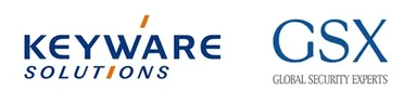 (左)キーウェアソリューションズ株式会社ロゴ、(右)グローバルセキュリティエキスパート株式会社ロゴ
