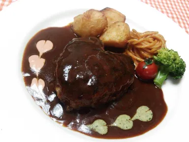 ハート型ハンバーグ