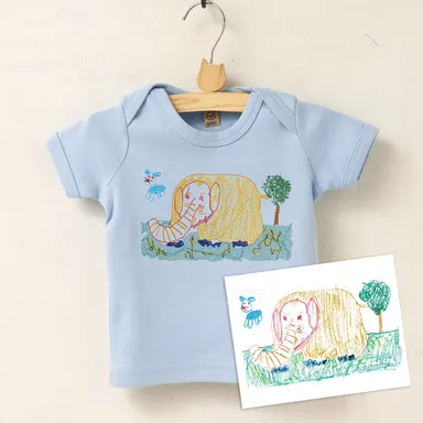 アート刺繍Tシャツの見本(1)