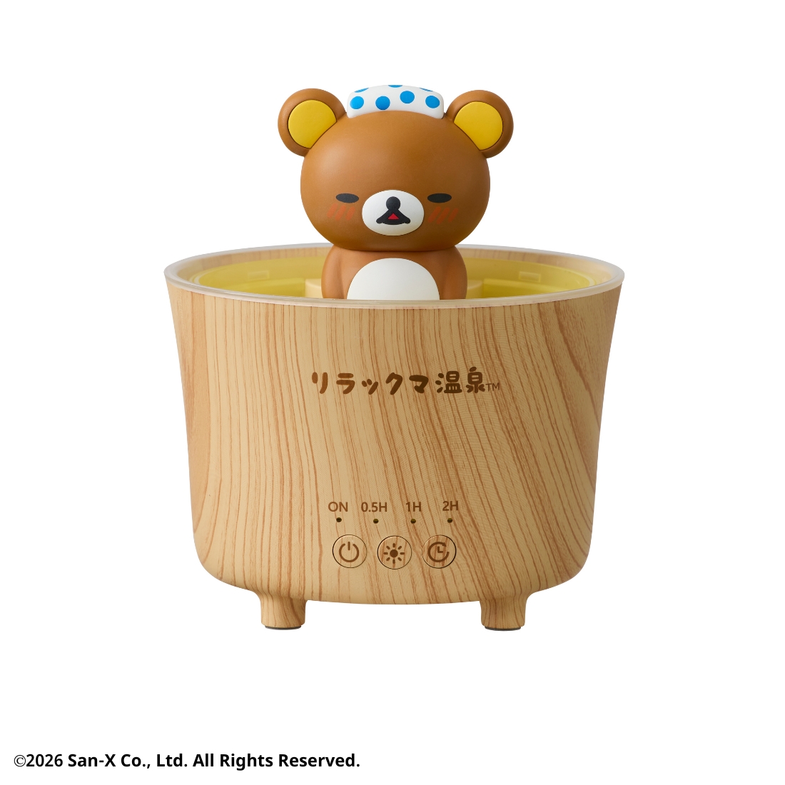 リラックマ』が温泉でごゆるり♪ 加湿もできるルームライトで