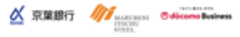株式会社京葉銀行　伊藤忠丸紅鉄鋼株式会社　NTTドコモビジネス株式会社のロゴ