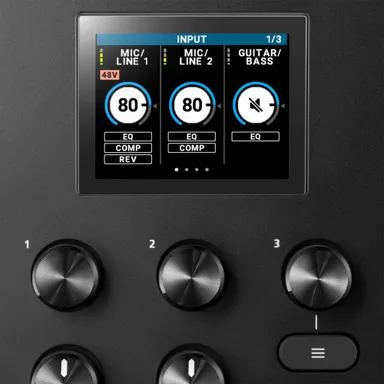 LCD 画面やツマミ・ボタンで細かく調整できる