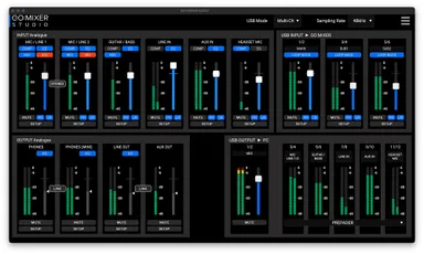 PC 用アプリ『GO:MIXER Editor』の画面イメージ
