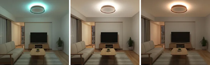 左から MARINE色/SUNLIGHT色/CANDLE色