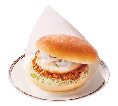 台湾ミンチのコメドムバーガー