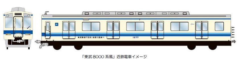 ― 東武鉄道×近畿日本鉄道 東西エリアの連携施策―
1月22日(木)から「東武 8000系風」ラッピングの
近鉄電車を運行します！
～東武では今春に「近鉄電車風」ラッピング車両を運行予定～