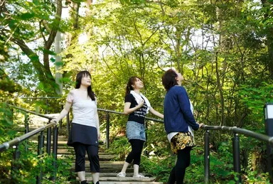 遊歩道散策の様子