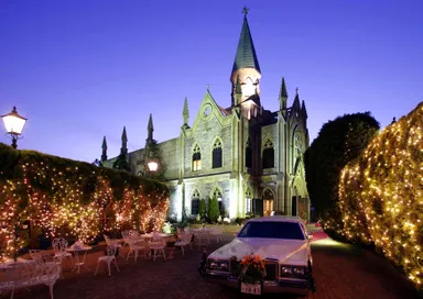 ライトアップされた大聖堂