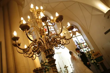 各所に教会で使われていた調度品