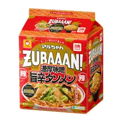 「マルちゃんZUBAAAN!　濃厚味噌旨辛タンメン　3食パック」
