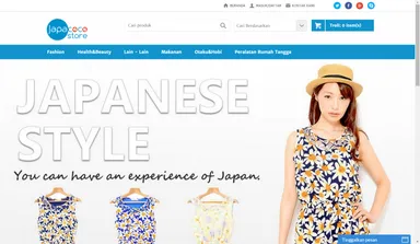 Japacoco store トップ画面