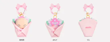 くるんだ状態の使用例・おもて・うら【ブーケ ピンク】