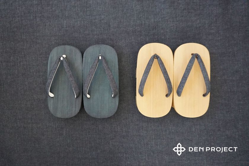 音で、風景を変える履物
「インディゴ染 ねずこ下駄　茶綿デニム鼻緒」　
2026年2月下旬より受注開始