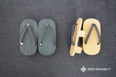 ねずこ下駄　茶綿デニム鼻緒 2