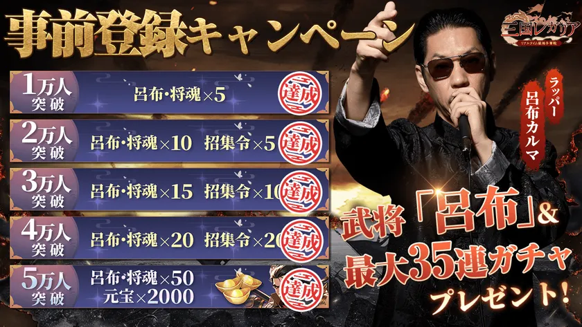 事前登録報酬(5万人達成)