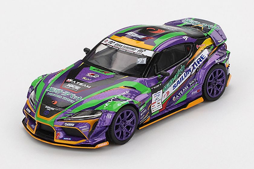 Toyota GR スープラ　
KUHL 2021 D1GP EVANGELION RACINGがミニカーで登場