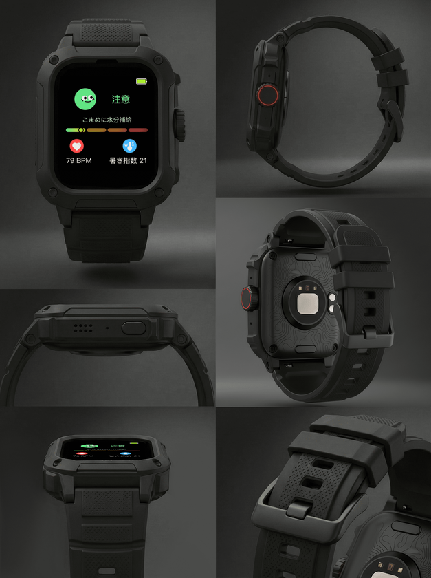 2026年夏発売！WBGT近似値をリアルタイム警告する
法人向け「ウェアラブル熱中症対策センサー」新登場