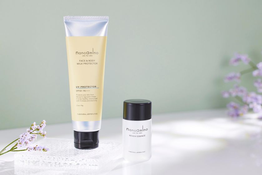 紫外線ダメージを受けやすい季節の肌を、心地よくケア
ナノアミノスキンより、UVケアとスキンケアの2アイテムを
2026年2月24日から同時発売中