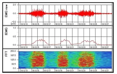 運動中の実際の計測データ