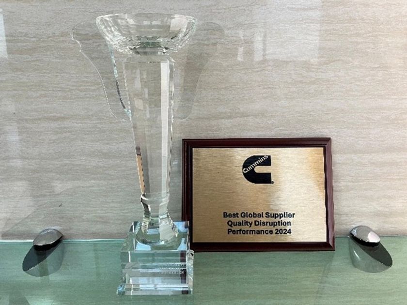 大同メタル工業、米国カミンズ社より
「Best Global Supplier Quality 
Disruption Performance 2024」を受賞