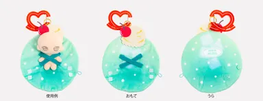 広げた状態の使用例・おもて・うら【クリームソーダ】