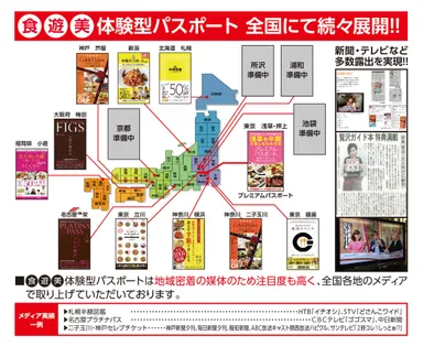 食・遊・美体験型パスポート、全国にて続々展開！