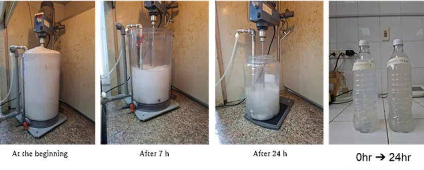 画像(4)精錬排水処理試験