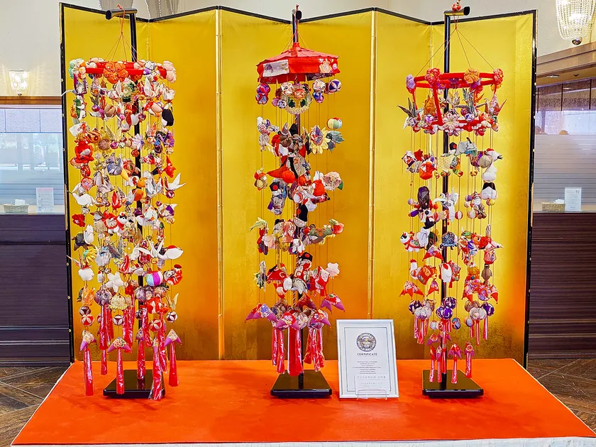 つるし雛 雪国越後三大つるし雛のミニチュア3基