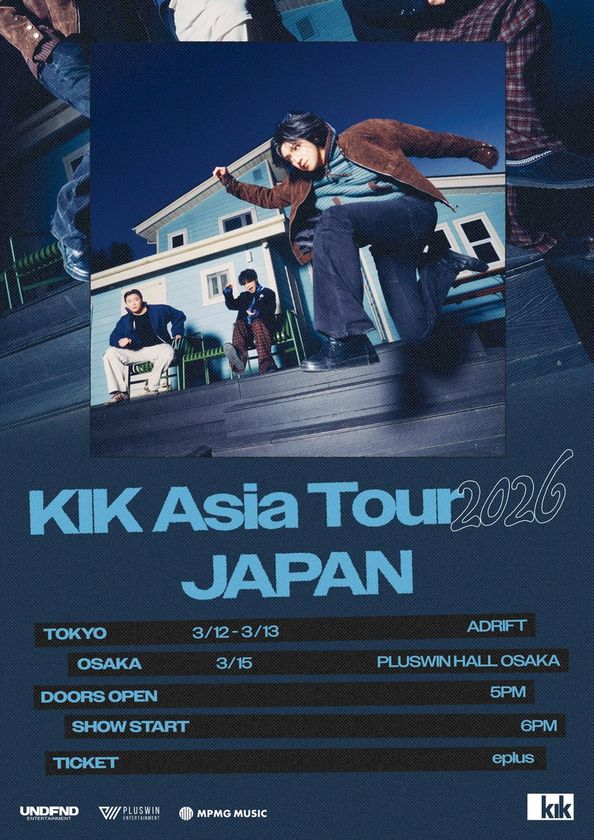 韓国発ロックバンドユニット〈KIK〉
2026年3月、東京・大阪にて初のJAPAN単独公演開催決定！
【KIK Asia Tour 2026】