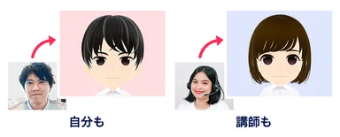 自分も講師も切り替え可能