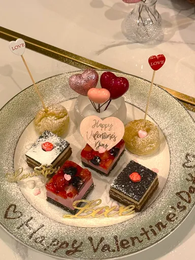 バレンタインデザートプレート