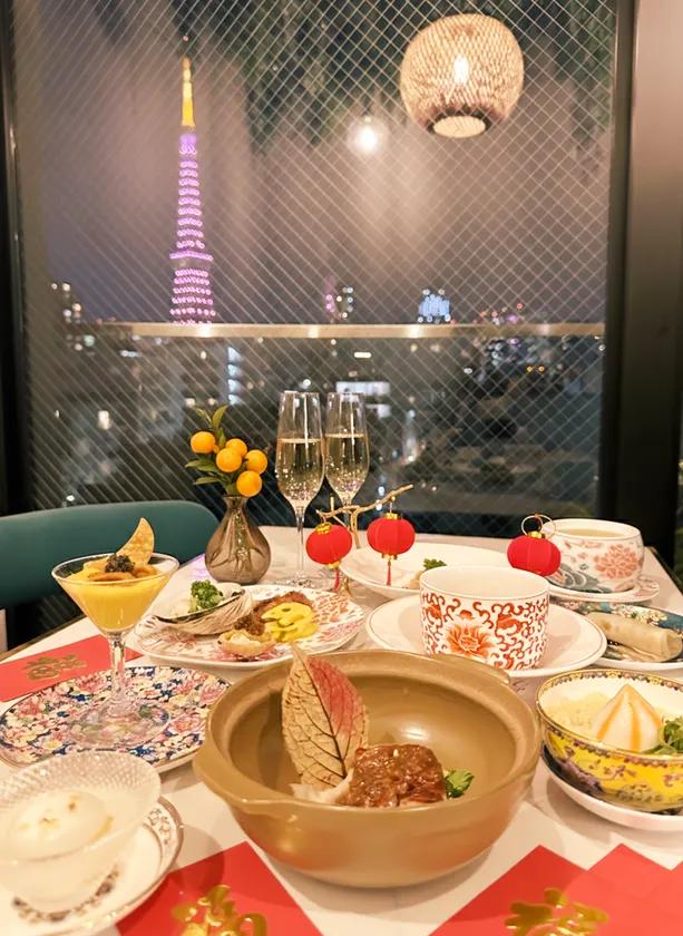 店内からの東京タワー眺望