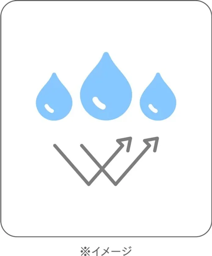 特徴6. 汗や雨にもにじみにくく、色落ちしにくい