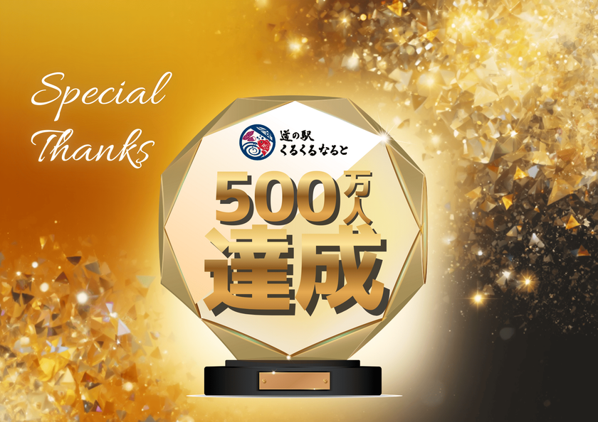 道の駅くるくる なると　ご来場者500万人達成！！
「ご来場500万人達成記念・GOGO大感謝祭り」開催