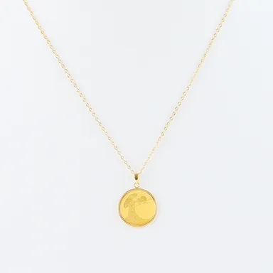 ステンレスチェーン付き純金コイン