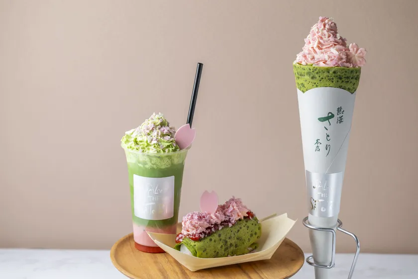 【春季限定】満開のあたみ桜をイメージした、お濃茶スイーツが新登場！