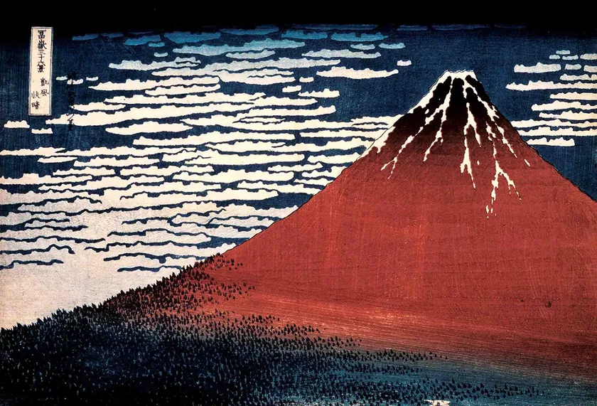 (2)冨嶽三十六景 凱風快晴