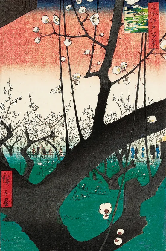 (4)名所江戸百景 亀戸梅屋舗