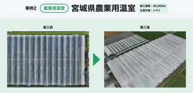 事例2：宮城県農業用温室(トマト)