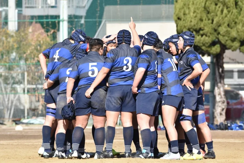 履正社高等学校ラグビー部の練習風景