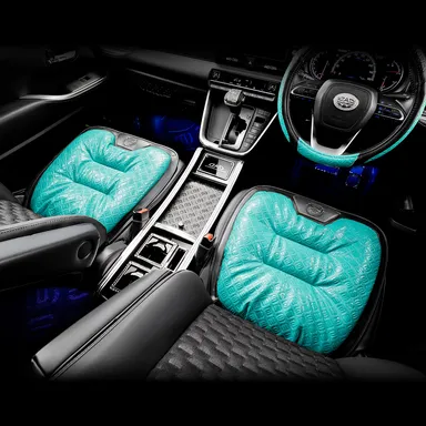 グランドシートクッション SSモデル モノグラムレザーオーシャンブルー【HA747-01-01】