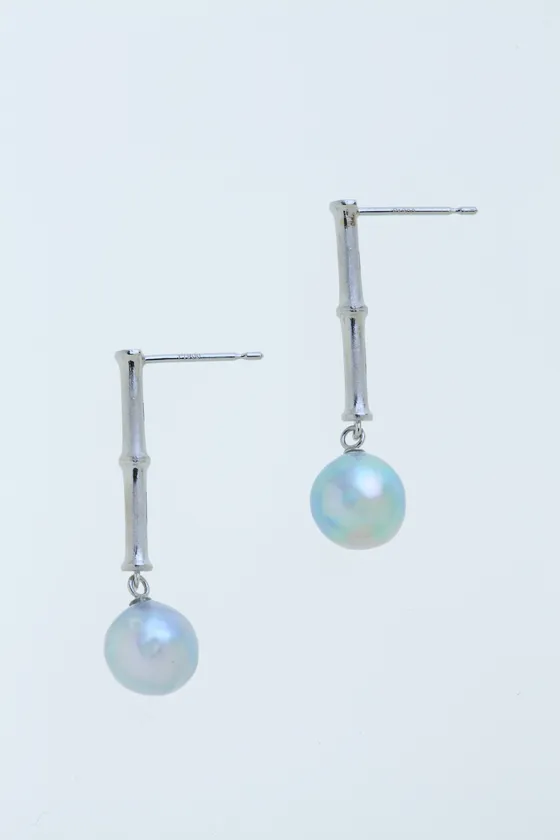 KAGUYA bamboo “Single” platinum ピアス