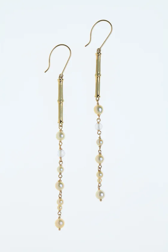 KAGUYA bambo “dripping” gold ピアス