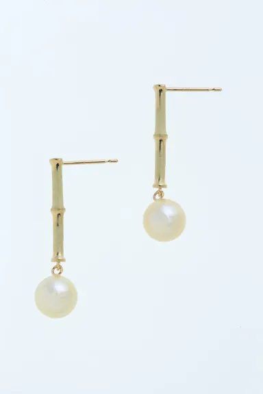 KAGUYA bamboo “Single” gold ピアス