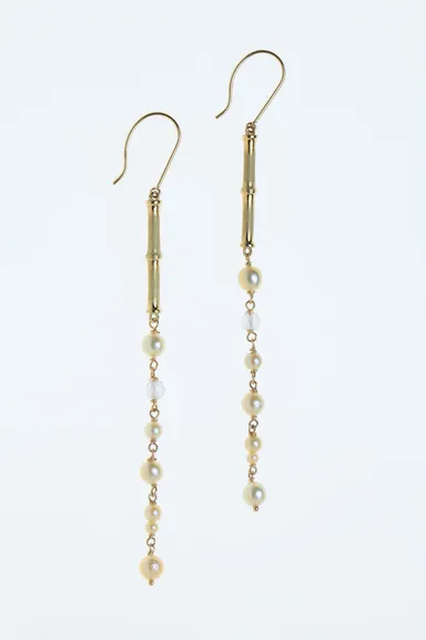 KAGUYA bambo “dripping” gold ピアス