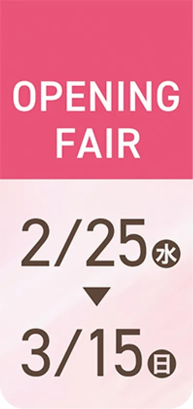 オープニングフェア開催期間